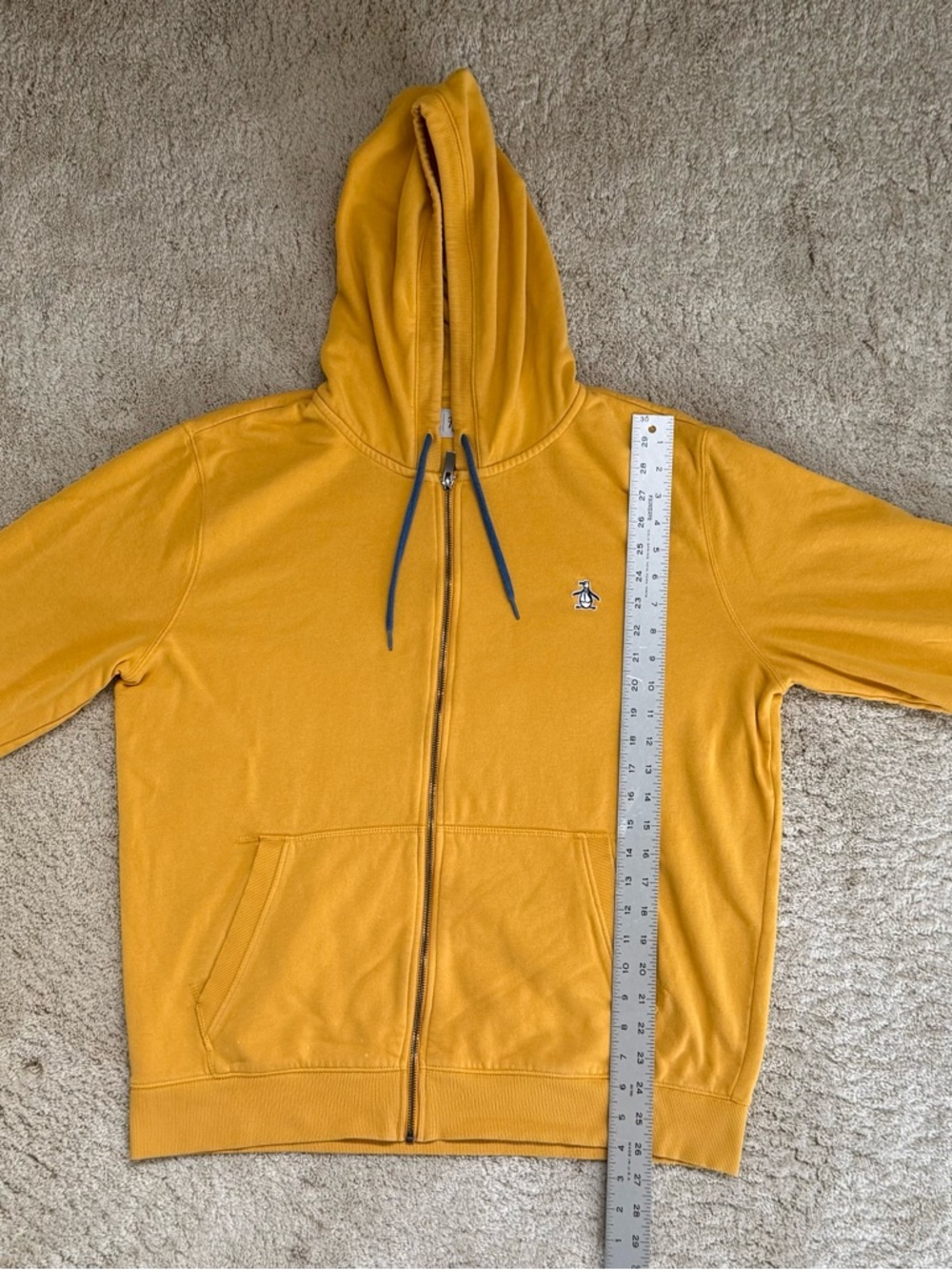 Original Penguin Golden Yellow Full-Zip Hoodie - Picture 3 of 4